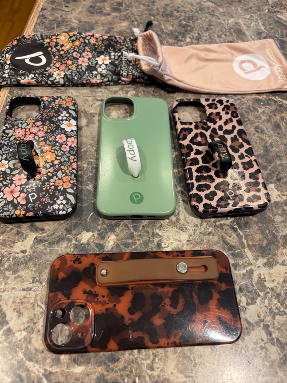 Floral, Green, Leopard & Tortoise Phone Case Bundle - Protective Grip Cases
